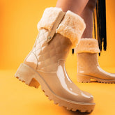 Fur Warmy Boots Nude