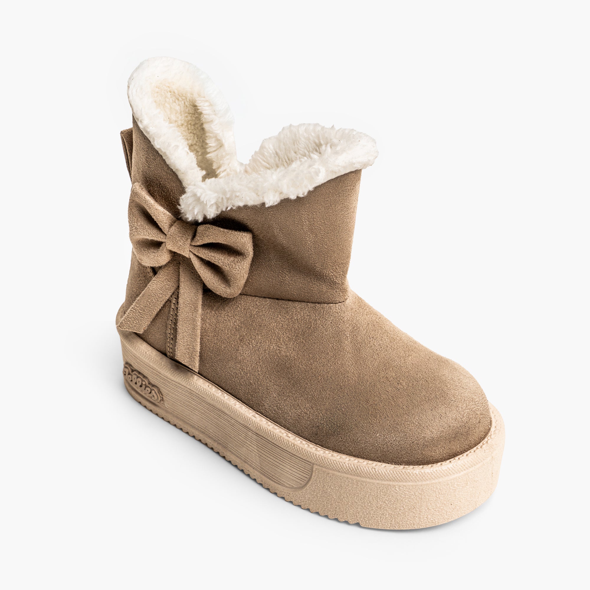 Toffee winter ribbon boots