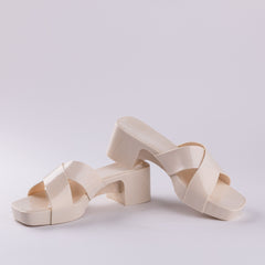 Cross Valia Sandals Milky White