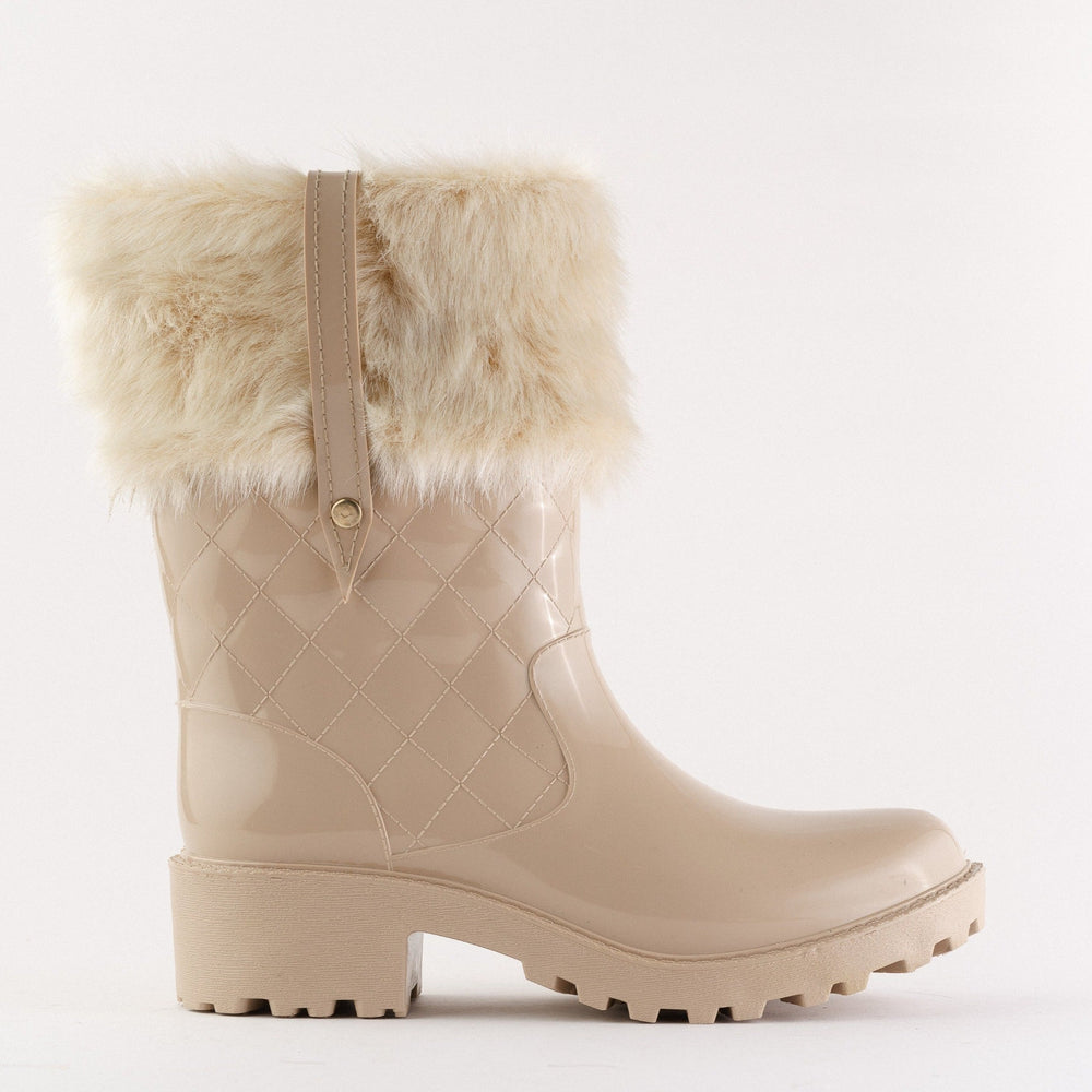 Fur Warmy Boots Nude
