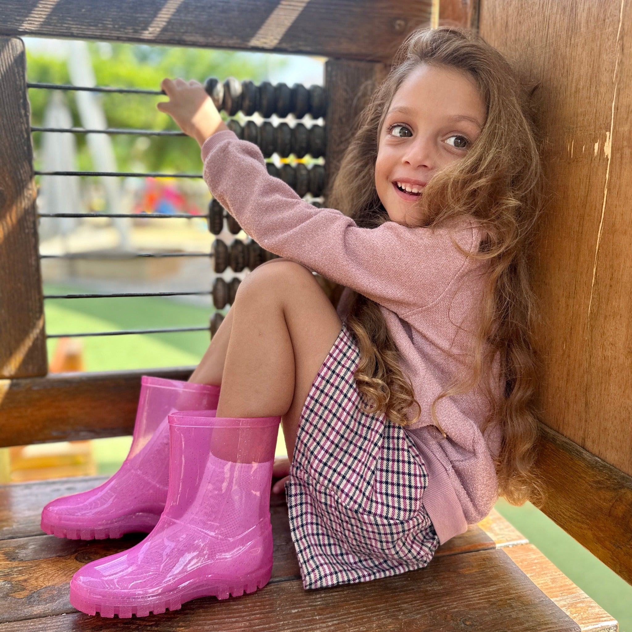 Mini RainBoots For Kids-Fuchsia