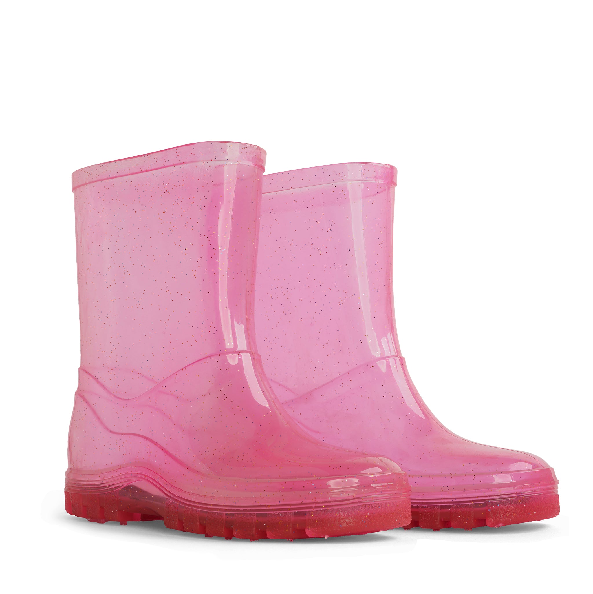 Mini RainBoots For Kids-Glittery Fuchsia