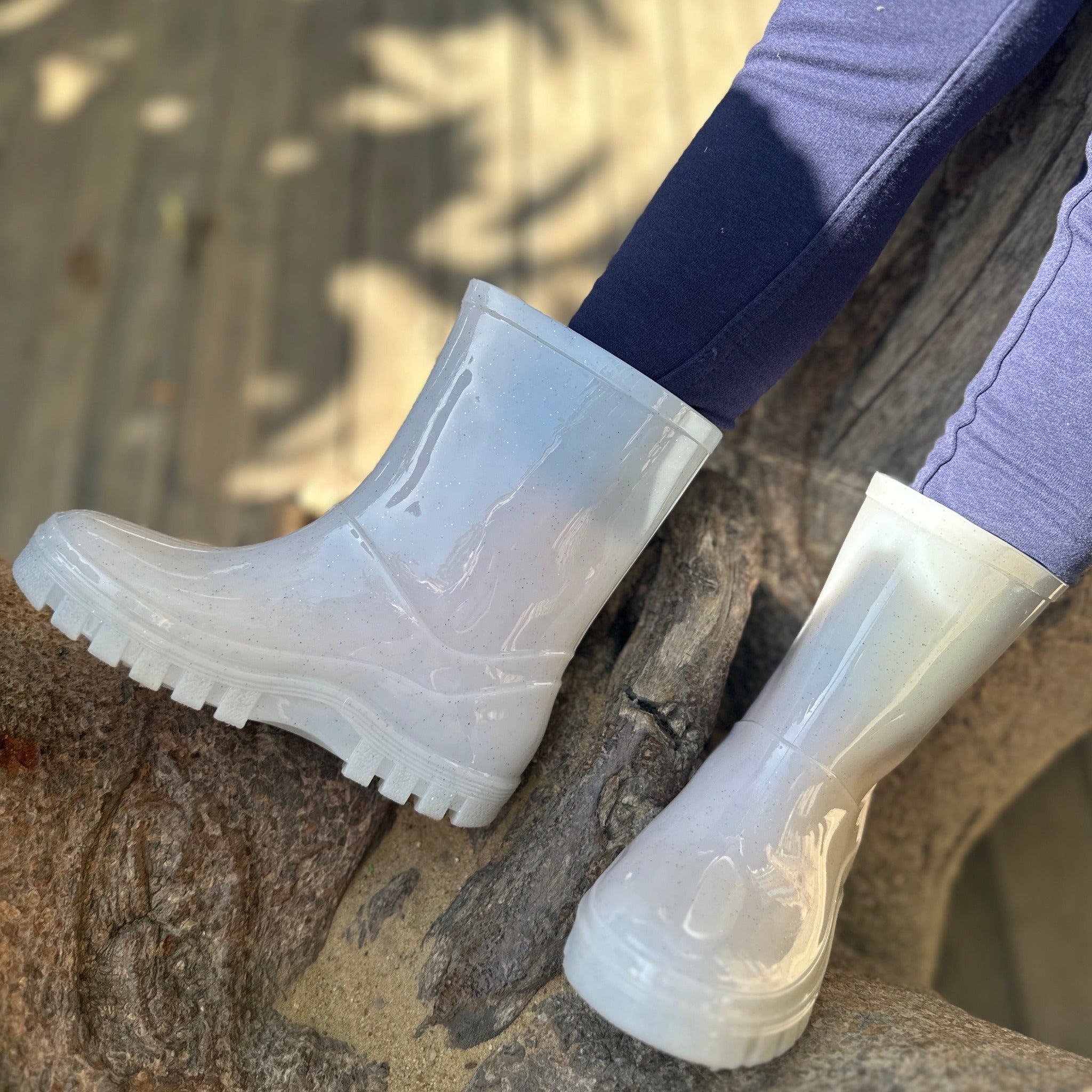 Mini RainBoots For Kids-Milky White