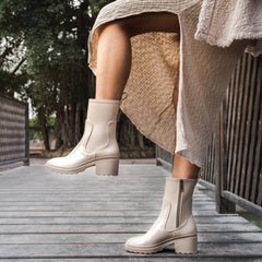 Tall Lila Boots-Beige