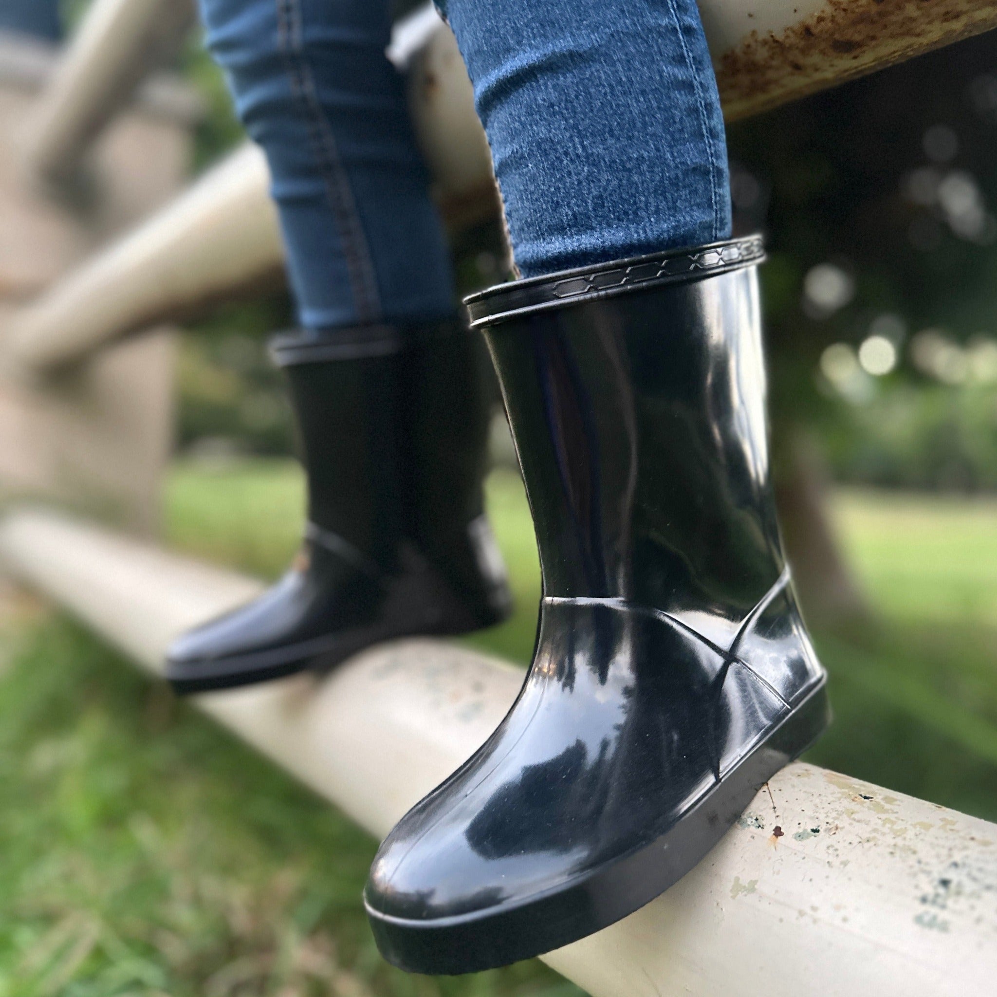 Wellies For Kids-Black