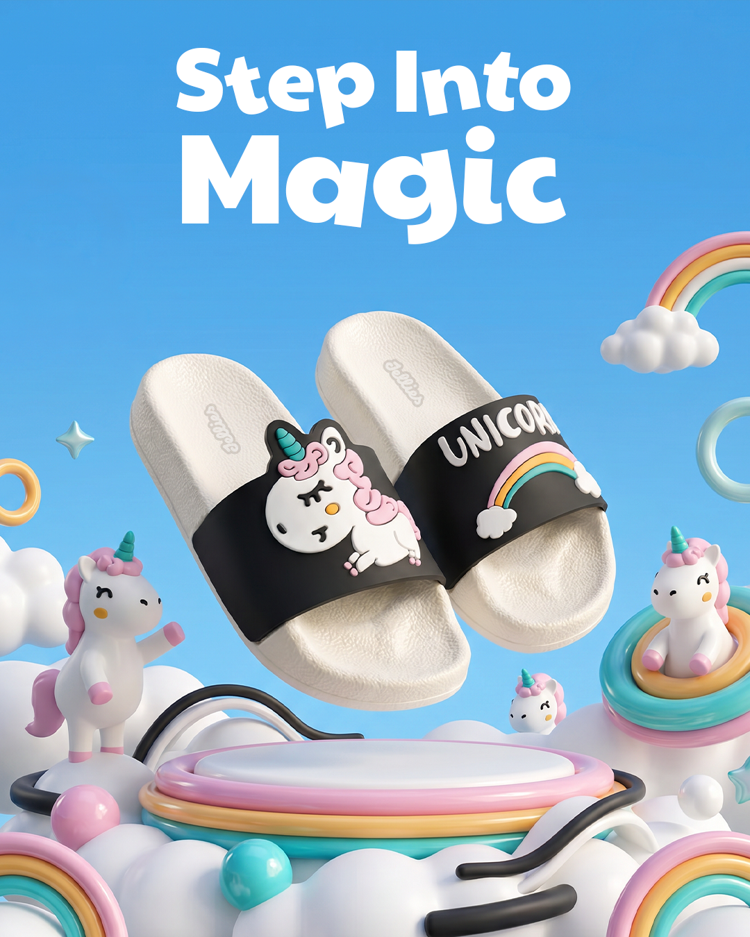 Unicorn Jellies Kids Slipper