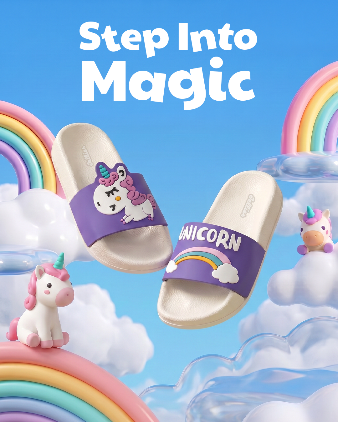 Unicorn Jellies Kids Slipper