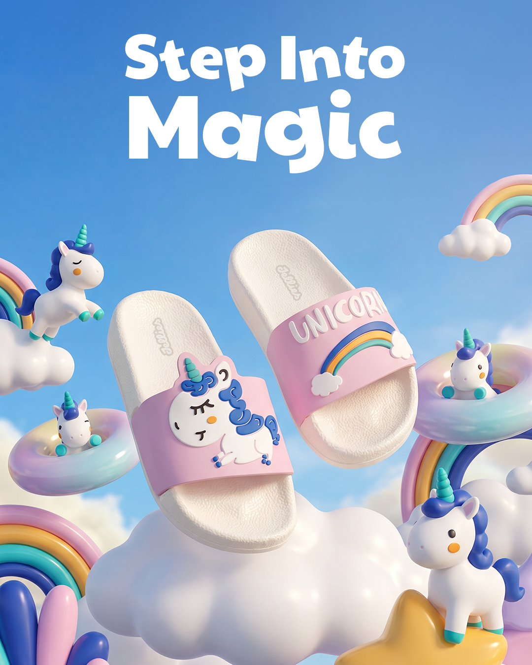 Unicorn Jellies Kids Slipper
