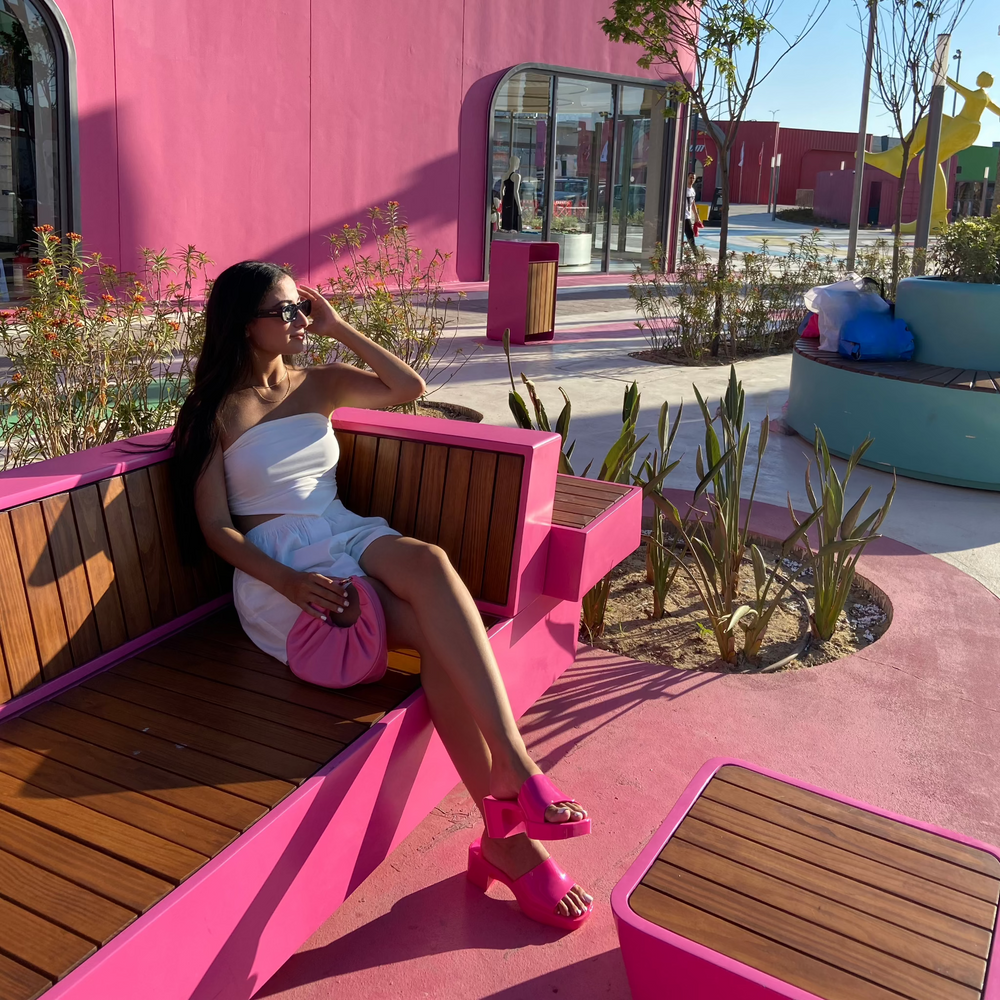 valia sandals fuchsia